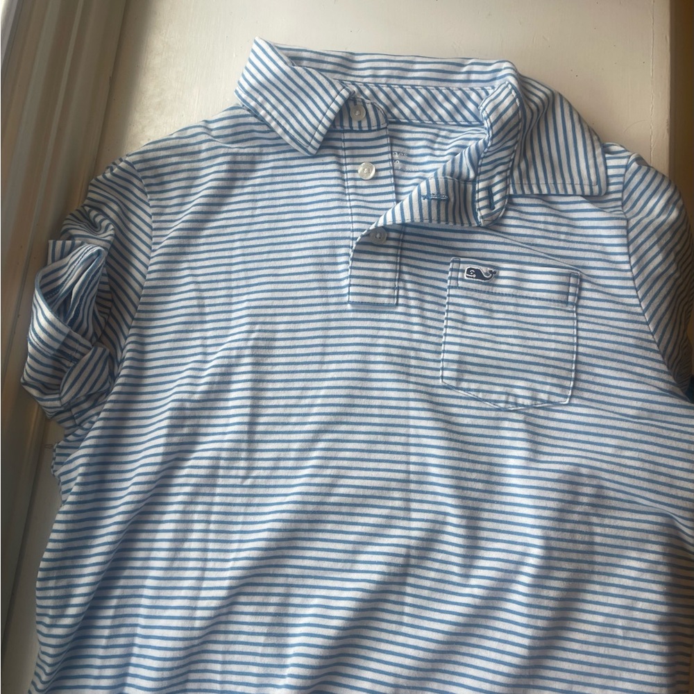 Youth boys Blue Striped Shirt